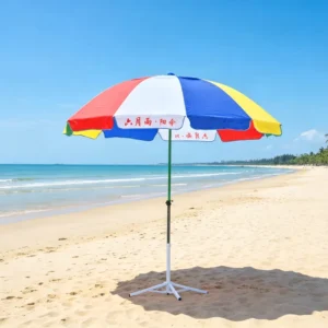 Patio Parasol 140cm 150cm Radius, Thickened Ribs, Heavy Duty Outdoor Market Stall Sun Umbrella