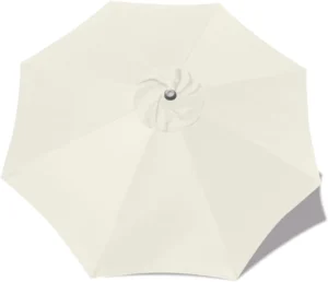 Patio Umbrella 9 ft Replacement Canopy for 8 Ribs Creamy White