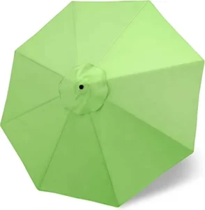 Patio Umbrella 9 ft Replacement Canopy for 8 Ribs Soft Green Luxury