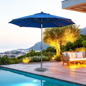 Patio Umbrella with Aluminum Frame Outdoor Parasol