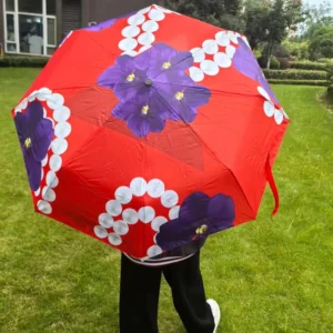Pearl Umbrella with Flower Design