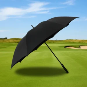 Personalised 190T Pongee Fabric Waterproof Automatic Open Storm Proof Strong Custom Logo Print Golf Umbrella With Long Handle