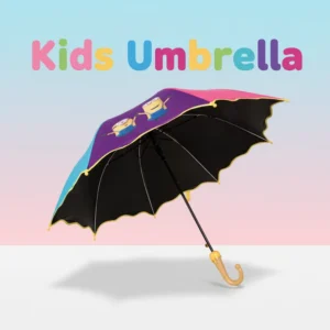 Personalized Cartoon Children’s Manual-Open Umbrella Custom Logo