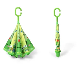 Personalized Contemporary Design Double Layer Windproof Kids Umbrella with Hanging Function Customizable for Back to School