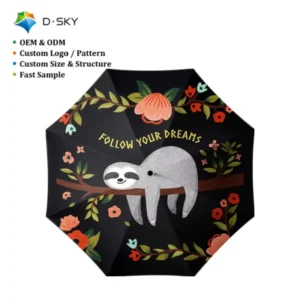 Personalized Custom Travel Umbrella Compact Foldable Anti-UV Custom Logo Umbrella for Global Retailer Bulk Order