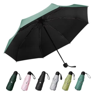 Pocket Manual Folding UV Protection Windproof Waterproof Compact Travel Sun and Rain Umbrella