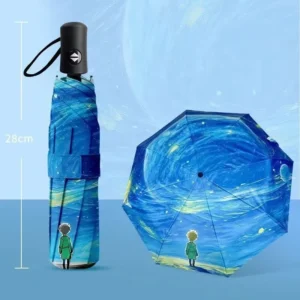 Pocket Pongee Travel Umbrella Automatic Open Three-Folding Outdoor Rain and Sun UV Protection Portable Umbrella