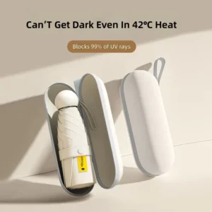 Pocket Umbrellas Travel 5 Fold Outdoor Rain Sun Custom Capsule Uv protection Promotional Portable Umbrellas with logo