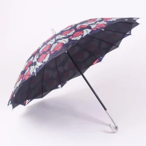 Polyester 16K Straight-Handle Umbrella with Double-Layer Fabric