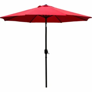 Polyester Fabric 9 ft Market Patio Umbrella with UV-Resistant Sunshade for Hotel Outdoor Use