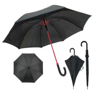 Polyester Fabric Windproof Golf Umbrella Auto Open Manual Close Fully Fiberglass with Custom Logo for Business Gifts