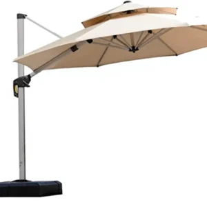 Polyester Outdoor Cantilever Patio Umbrella with 95% UV Protection, Offset Hanging Design