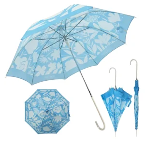Pongee 8K Durable Windproof Fully Printed Business Umbrella Rain Handle 94cm Open Diameter Travel Gift Umbrella
