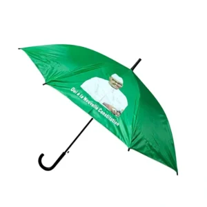 Pongee Custom Presidential Election Logo Printed Auto Open Straight Stick Umbrella