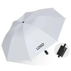 Pongee Windproof Auto Open Close Three-Fold Travel Umbrella