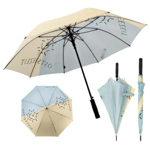 Pongee Windproof Golf Umbrella Auto Open Manual Close EVA Handle Customized Logo Print