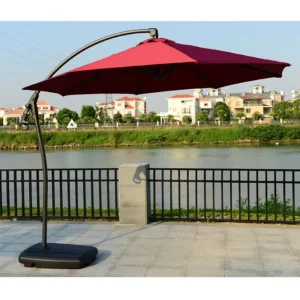 Pool Articulating Umbrella Outdoor Parasol Sun Shade Parasol Vintage Patio Garden Umbrella