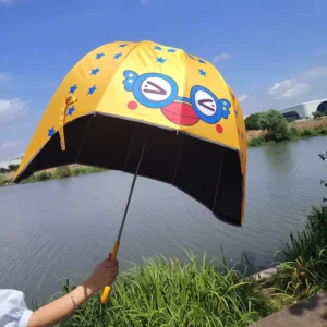 Popular Sale 3D Kid Cartoon Umbrella Cute Cat Fox Princess Design Manual Character Personalize Straight for Children Made Pongee