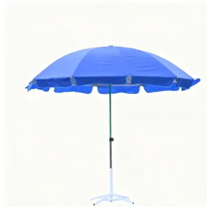 Portable 150cm Double Layer Sun Umbrella Silver Coating with Carry Bag UV Protection Travel Beach Parasol