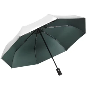 Portable Automatic 3 Folding Umbrella Mini Uv Sunshade Tiny Rain Umbrella Silver Coating Umbrella Factory