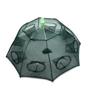 Portable Automatic Folding Umbrella Fishing Trap Net, 6-20 Holes, for Shrimp, Minnow, Crab and Fish