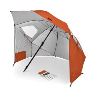 Portable Beach Umbrella Tent Waterproof Windproof Sun Shade Shelter Canopy with Stakes for Fishing and Camping