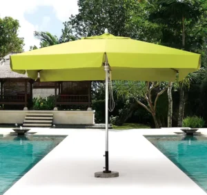 Portable Central Pole Square Outdoor Sun Umbrella for Courtyard Garden Beach and Swimming Pool Large Custom Umbrella