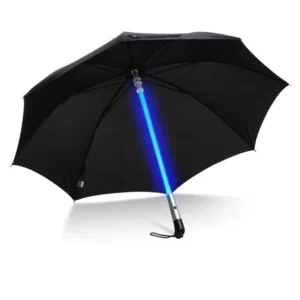 Portable Christmas Outdoor Rechargeable Blue Flash Light-Up Drop Battery-Powered Long-Handle LED Pole Stick Umbrella