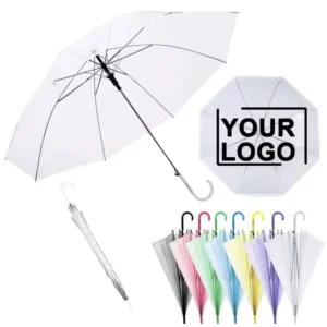 Portable Colorful Custom Logo PVC Advertising Clear Transparent Umbrella