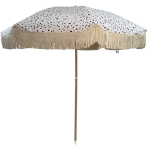 Portable Custom Logo Fringed Parasol Beach Sunshade Garden Umbrella with Tassels