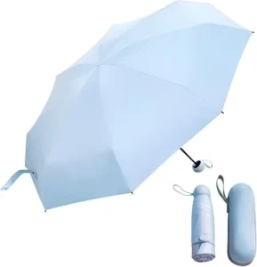 Portable Custom logo Umbrellas for the Rain Small Pocket Size Six Folding Mini Umbrella