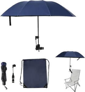 Portable Foldable Detachable Clamp Fishing Chair Sun Umbrella