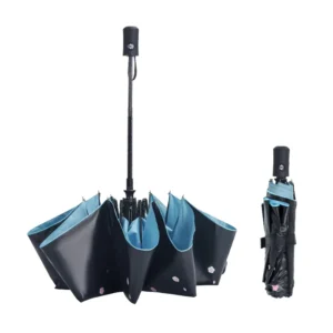 Portable Foldable Travel Modern Custom Printed Fully Automatic 190T Pongee Fabric 3 Folding Umbrella Logo UV Protection Rain