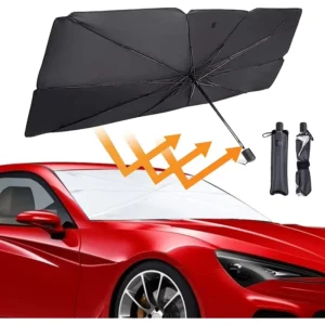 Portable Folding Car Windshield Sunshade Umbrella, UV Protection