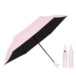 Portable Folding Dual Use Umbrella with UV Shield Coating, Lightweight Wind-Resistant Frame for Sunny and Rainy Weather