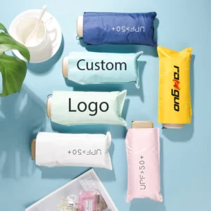 Portable Folding Straight Umbrella with Waterproof Rain and Sun Protection, Custom Logo