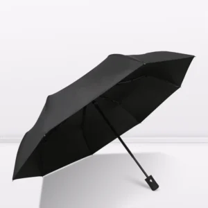 Portable Folding Umbrella, One-Handed Auto Open, Windproof, UV Protection, Black Coating, Custom