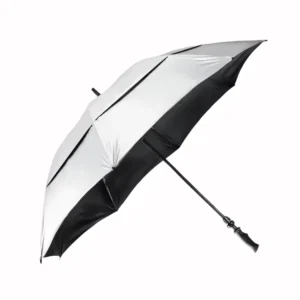 Portable Golf Umbrella Large Windproof Double Canopy Automatic Open Rain Umbrella