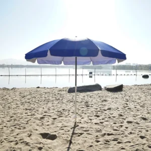 Portable Lightweight Folding Beach Umbrella with UV50+ Protection and 180g Polyester