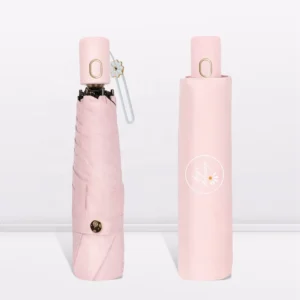 Portable Mini Umbrella Daisy Design Cute Aluminum Alloy Fully-Automatic Three-Folding UV Protection Summer Use Custom