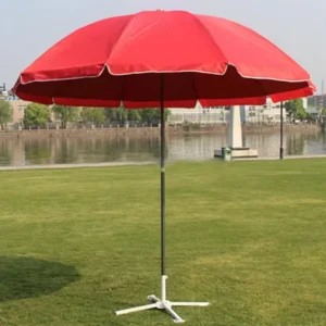 Portable Outdoor Beach Parasol Polyester Beach Umbrellas With Uv Protection