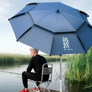 Portable Outdoor Fishing Umbrella with Fiberglass Frame Ground Plug