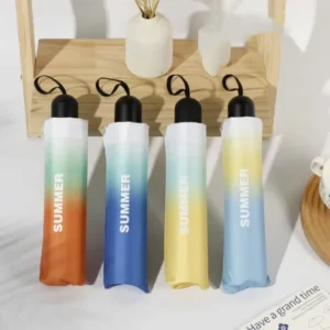 Portable Travel Folding Umbrella with Storage Bag Waterproof Rain Umbrella