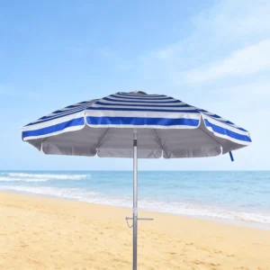 Portable UPF50+ Aluminum Wood Base Square Beach Umbrella 3.25ft Courtyard Park