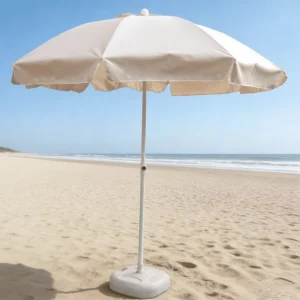 Portable UPF50+ Aluminum Wood Base Square Classic Design 3.25ft Beach Umbrella Outdoor Furniture Courtyard Park