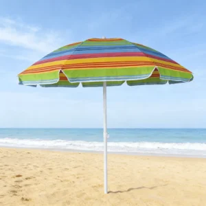 Portable UPF50+ Aluminum Wood Base Square Outdoor Beach Umbrella for Park and Courtyard