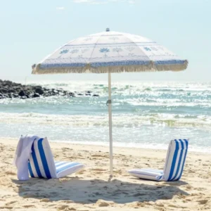 Portable UV Protection Beach Umbrella with Tassels