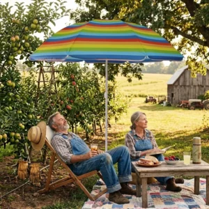 Portable Ultra Light Beach Umbrella Custom Logo Foldable Outdoor Travel Sun Parasol For Beach Camping