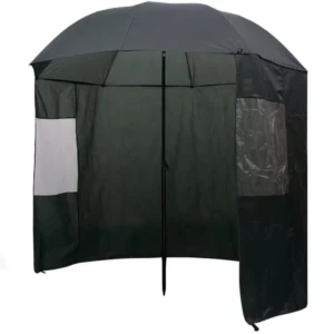 Portable Waterproof Folding Tilt Fishing Umbrella Brolly with Shelter Side Wall