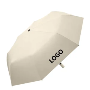 Portable Wind-Resistant Travel Folding Umbrella Automatic Open & Close Handle Double Fiberglass Rainproof 3-Fold